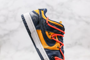 Nike Dunk Low Off White University Gold Mindnight Navy