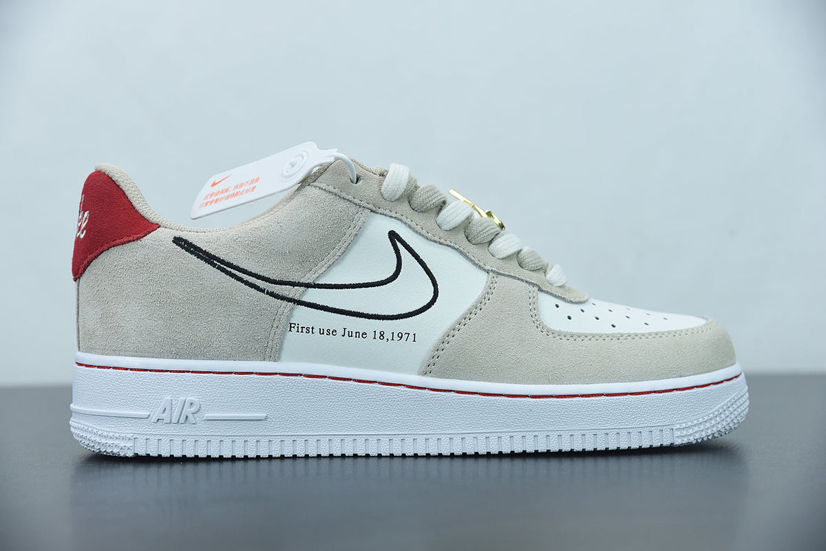 Nike Air Force 1 Low First Use Light Sail Red