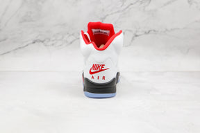 Jordan 5 Retro Fire Red Silver Tongue