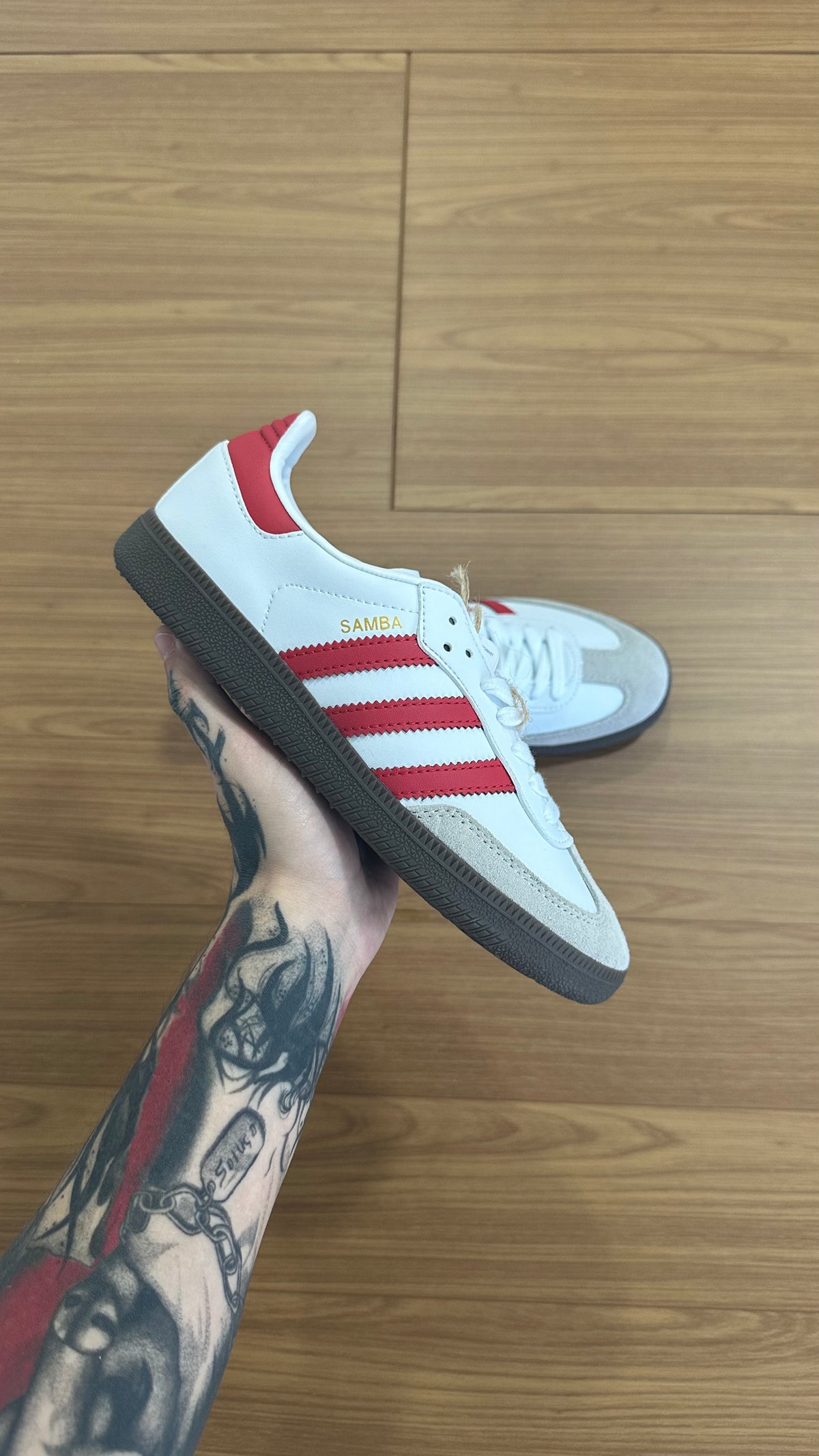 Adidas Samba OG White Scarlet (Pronta Entrega)