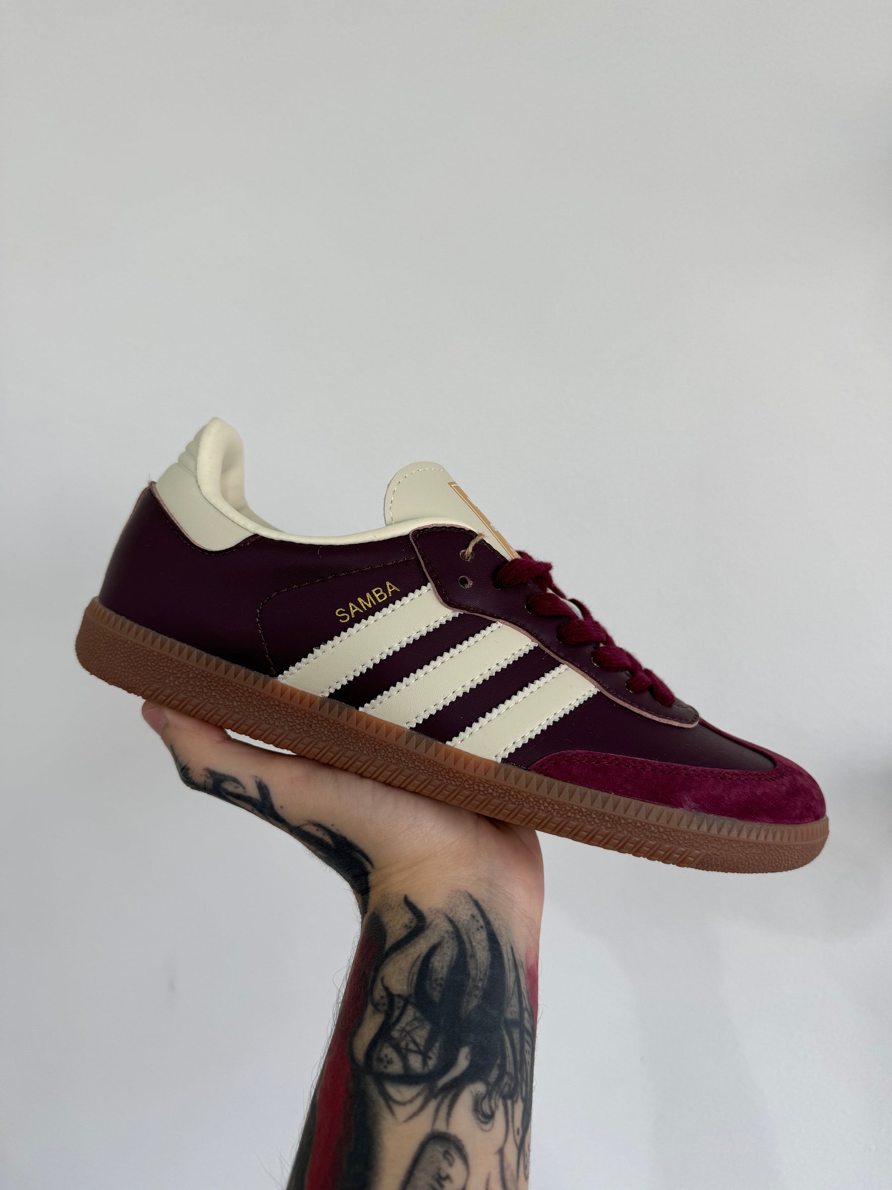 Adidas Samba OG Maroon Cream White (Pronta Entrega)